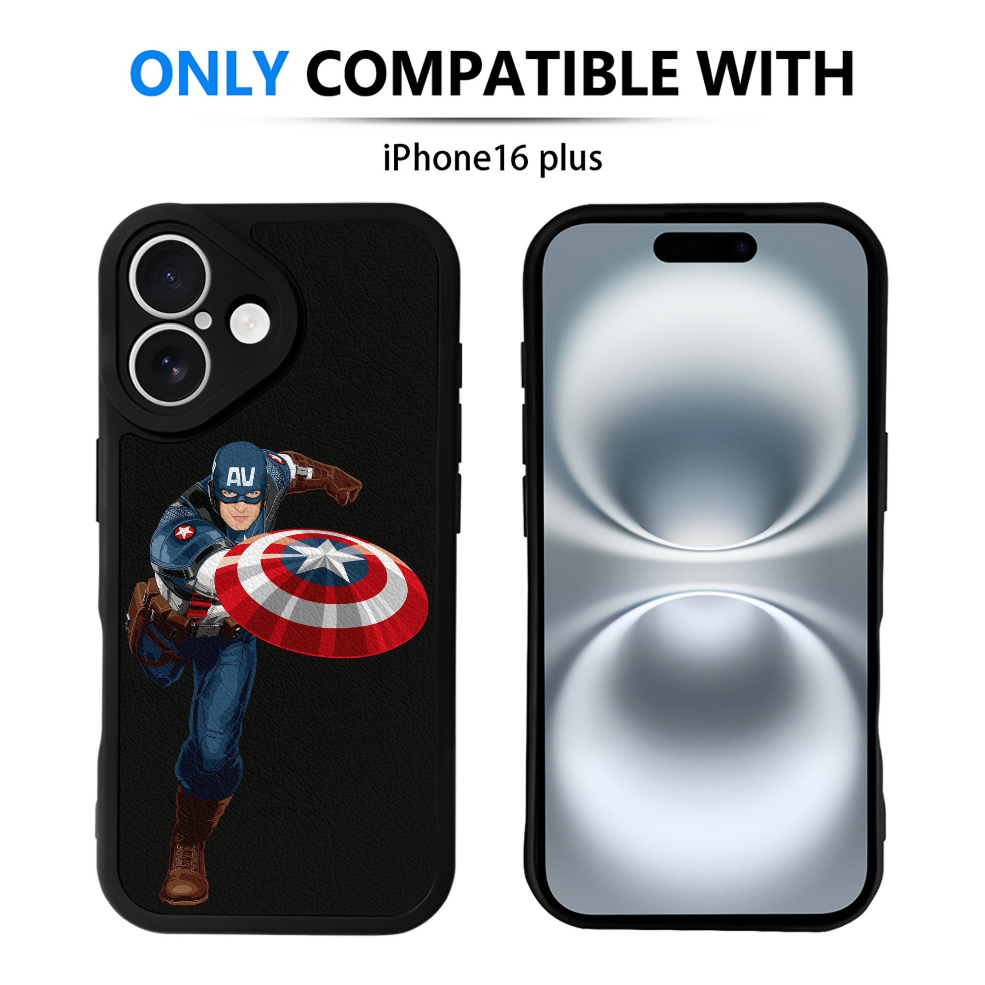 （画像用） アベンジャーズ The Avengers 【iPhone 16シリーズ対応】シリコンスマホケース（レザー調） 材質：シリコン